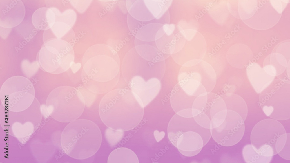 Bokeh background with hearts Bokeh background with hearts
