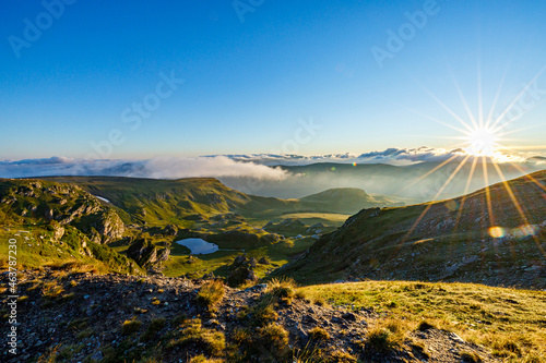 The landscape of the Carpathian Mountains 
