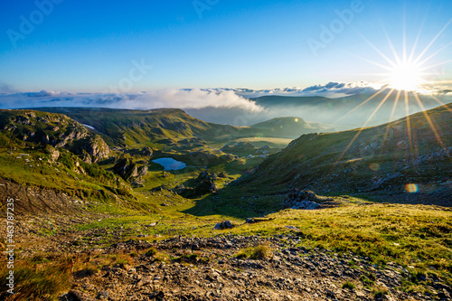 The landscape of the Carpathian Mountains 