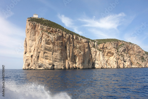 Photos Lighthouse on Limestone cliffs of the Capo Caccia cape at the Gulf of Alghero, S