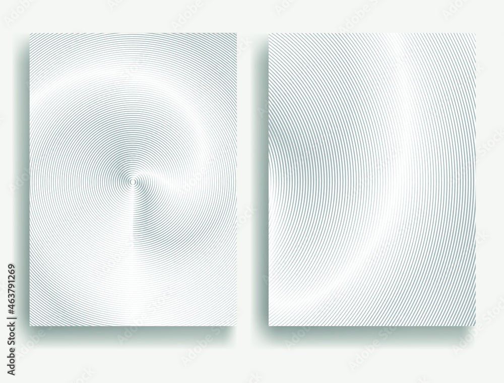 Fototapeta premium Lines in Circle Form . Spiral Vector Illustration .collection of round lines background . Design element . Abstract Geometric circular shapes .Rotating radial stripes collection. Concentric circles