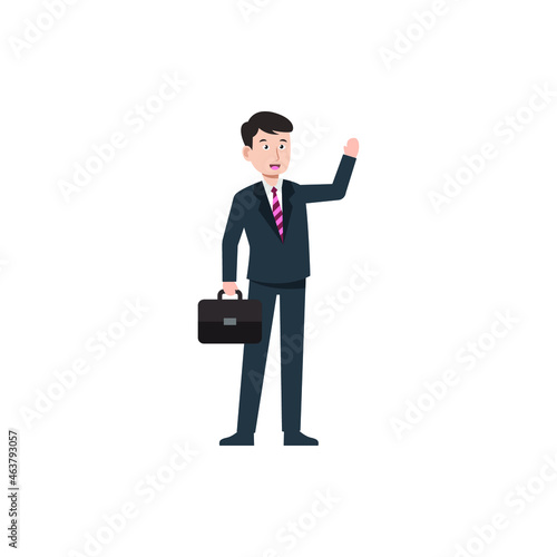 business manager man character style vector illustration design