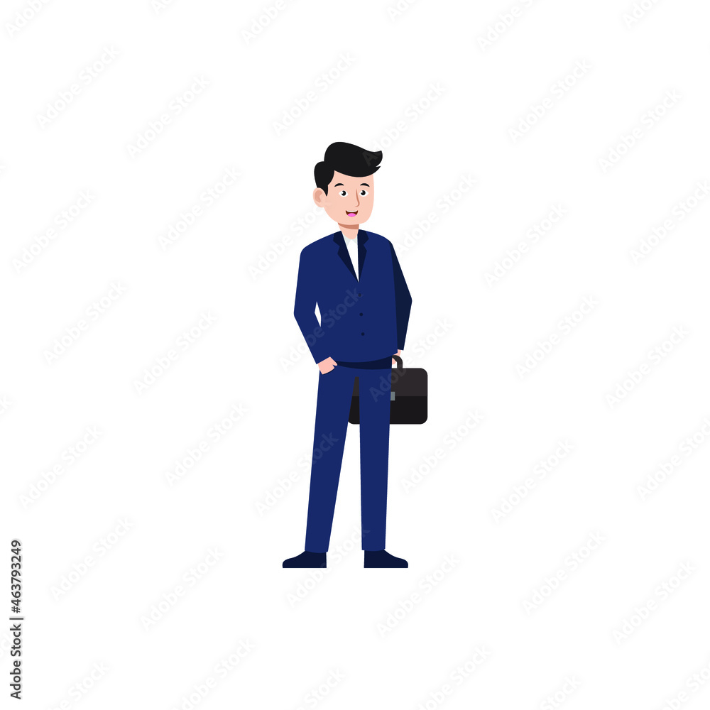 worker business man character style vector illustration design