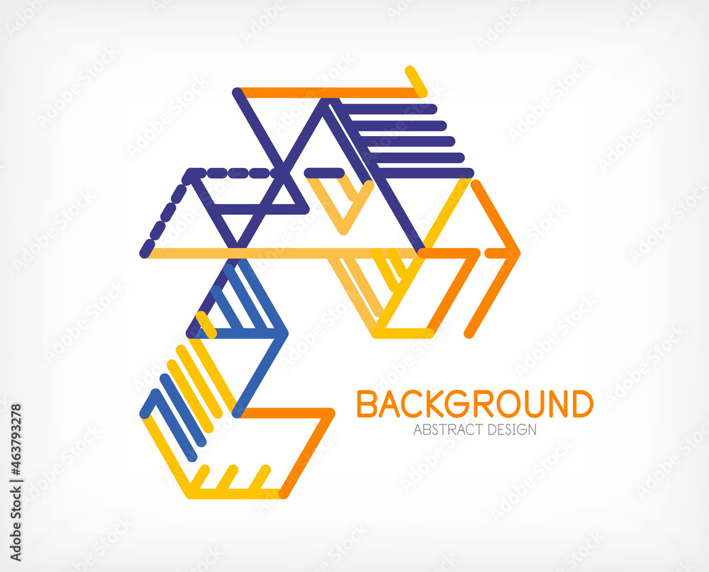 Abstract background. Color lines on white background. Linear abstract composition. Techno or business concept for wallpaper, banner, background, landing page Abstract background. Color lines on white background. Linear abstract composition. Techno or business concept for wallpaper, banner, background, landing page