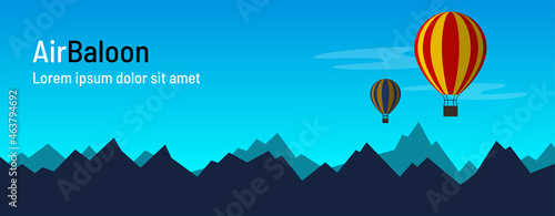 Two hot air balloons header