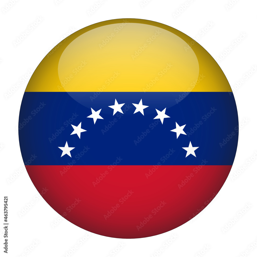 Venezuela 3D Rounded Country Flag button Icon Venezuela 3D Rounded Country Flag button Icon