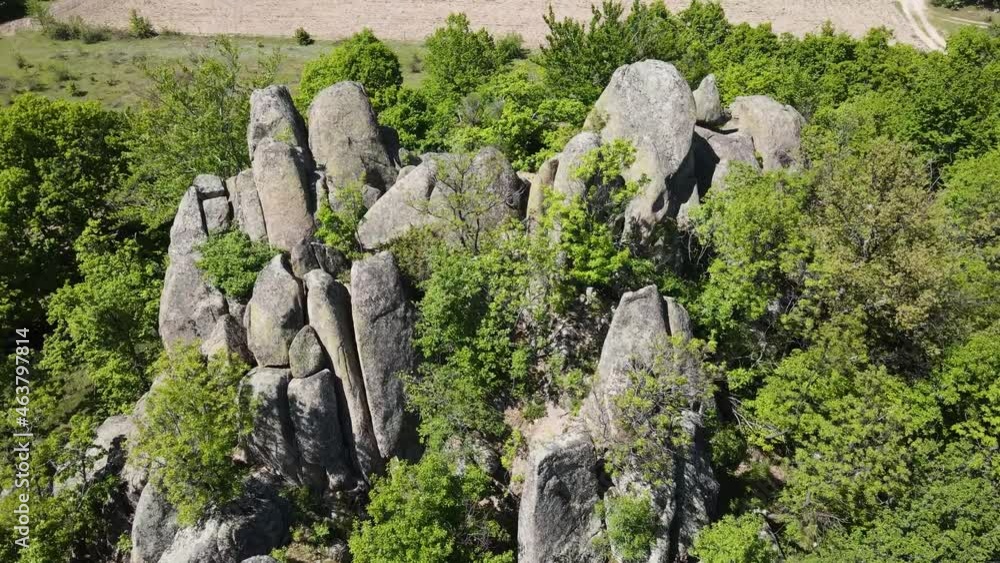 Aerial view of ancient thracian Sanctuary Skumsale near town of Strelcha, Pazardzhik Region, Bulgaria Aerial view of ancient thracian Sanctuary Skumsale near town of Strelcha, Pazardzhik Region, Bulgaria