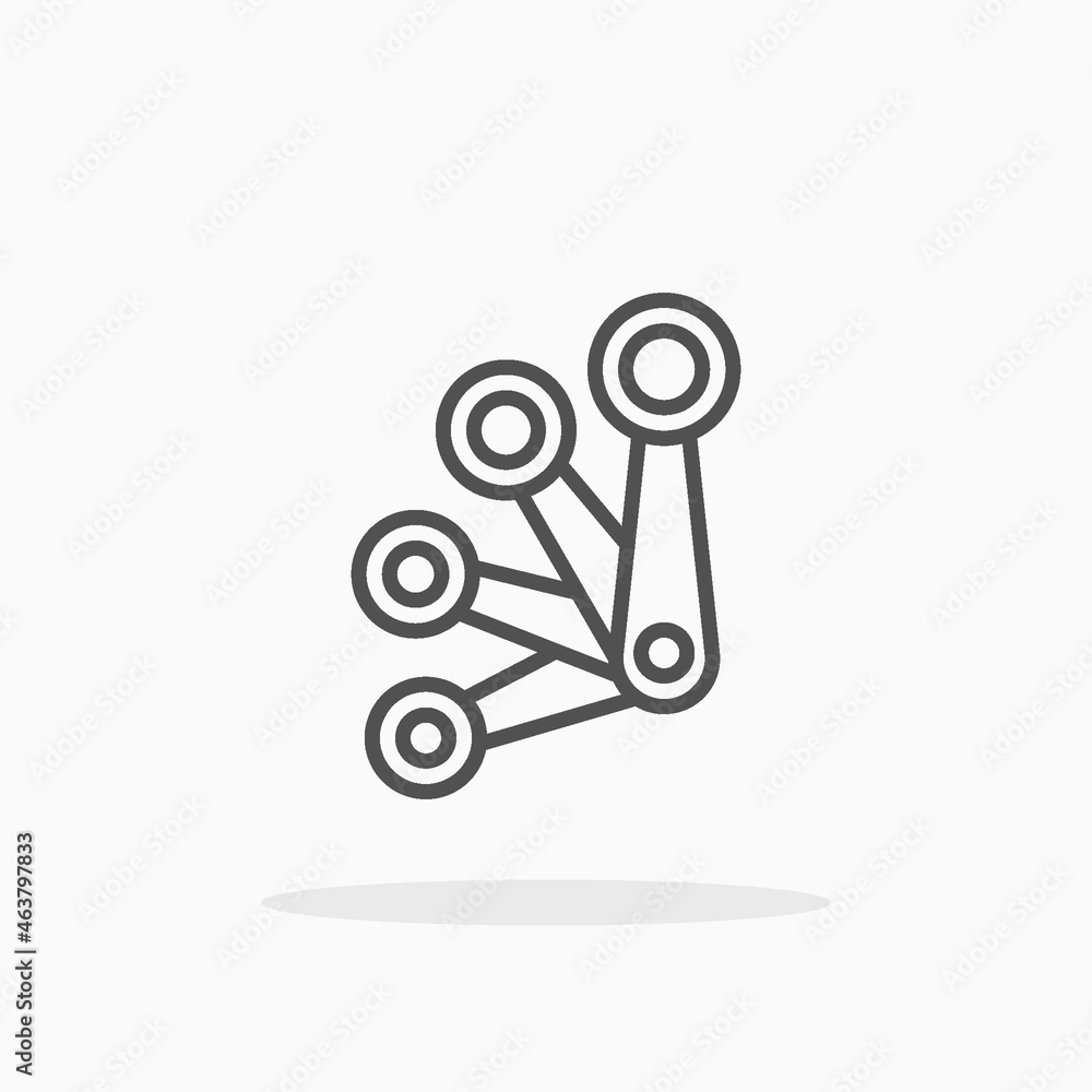 Measuring Spoon icon. Outline Black. Editable Stroke and pixel perfect. Vector illustration. Enjoy this icon for your project. Measuring Spoon icon. Outline Black. Editable Stroke and pixel perfect. Vector illustration. Enjoy this icon for your project.