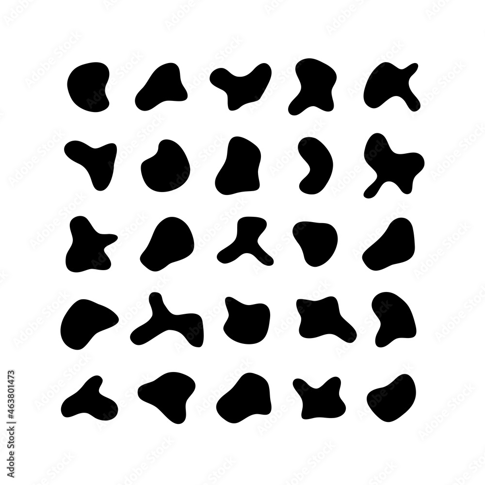 Set of abstract organic shapes. Vector random oval blobs collection. Set of abstract organic shapes. Vector random oval blobs collection.