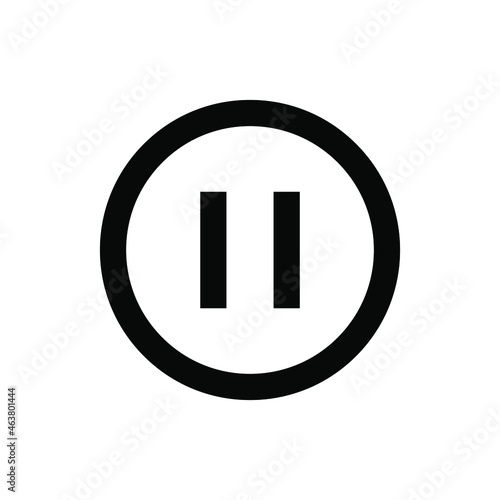 Pause button icon vector graphic