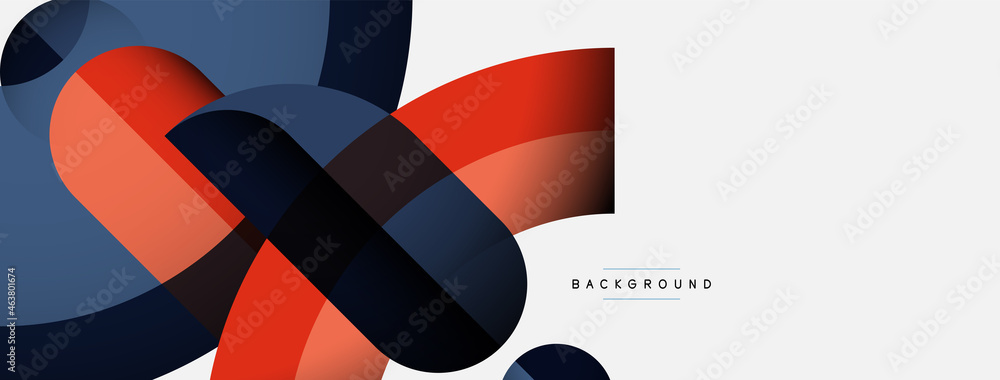 Geometric abstract background. Round shapes, circles, lines composition for wallpaper banner background or landing page Geometric abstract background. Round shapes, circles, lines composition for wallpaper banner background or landing page