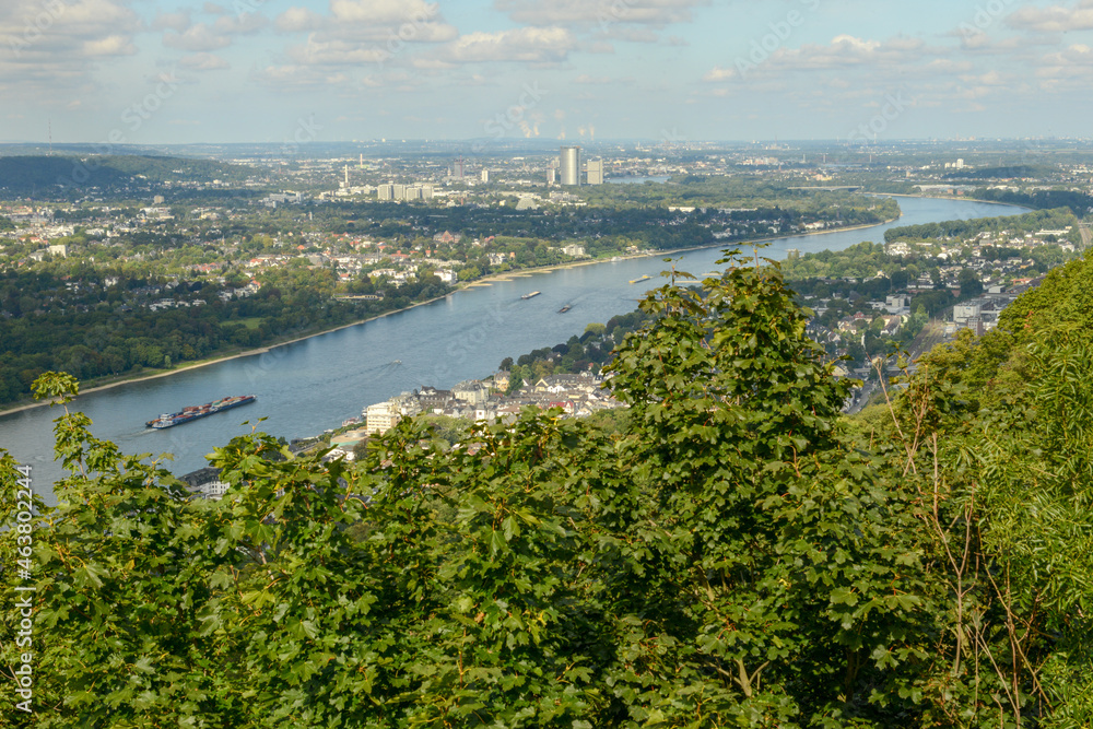 View of Rhine river at Königswinter in Germany