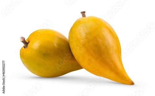 canistel fruit (Egg fruit, Tiesa, Yellow sapote, Canistelsapote, Chesa, Pouteria lucuma) isolated on white photo