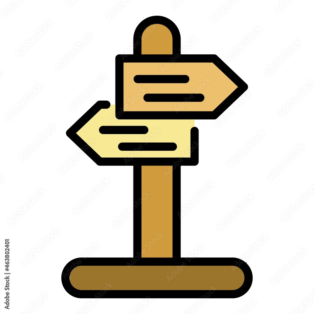 Sign board icon. Outline sign board vector icon color flat isolated Sign board icon. Outline sign board vector icon color flat isolated