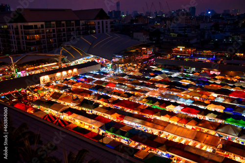 Tourist walk the ancient market at Chatuchak Weekend Market. Chatuchak Weekend Market in Bangkok Thailand.