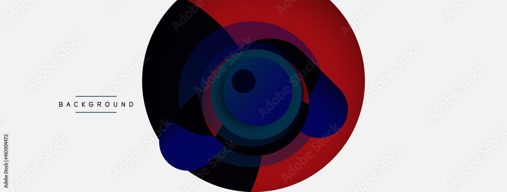 Circle and round shapes abstract background. Vector illustration for wallpaper banner background or landing page Circle and round shapes abstract background. Vector illustration for wallpaper banner background or landing page