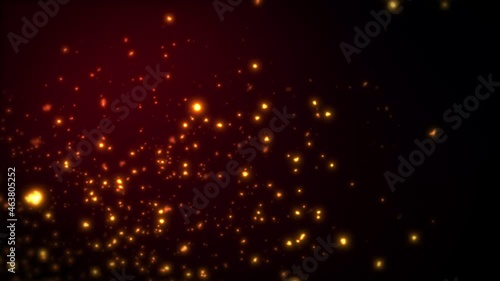 Wallpaper Mural 夜空に輝く金色の幻想的な雪のようなパーティクル粒子の動画　4K　LOOP Torontodigital.ca