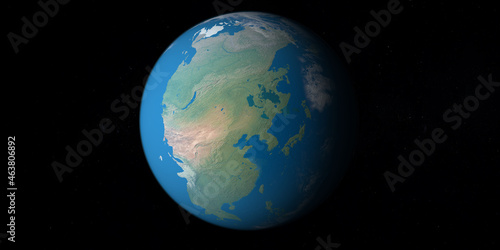 Supercontinent Pangea or Pangaea in earth planet photo