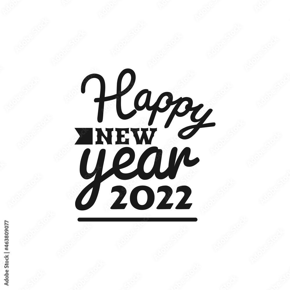 Happy New Year 2022 Lettering