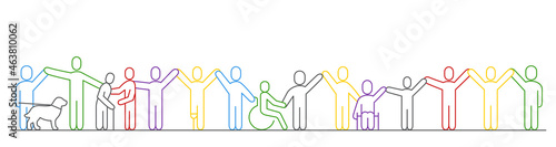 Line icon of Inclusion. Line style inclusion icon. Editable stroke. photo
