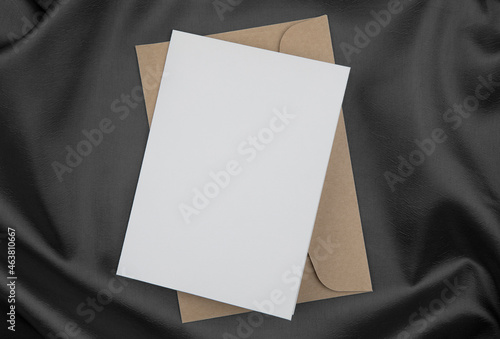 White blank opnened and closed envelopes fly over black background