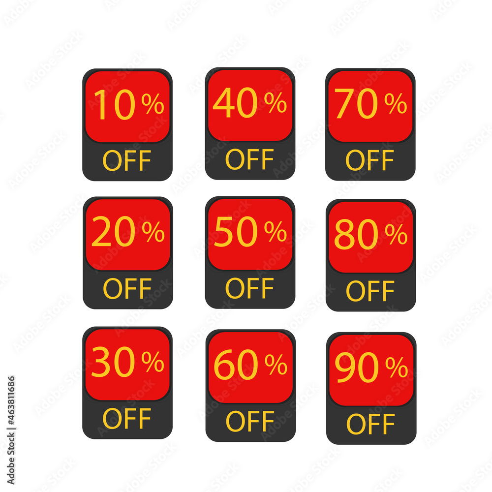 packing a set of stickers for sales in shops and online shopping. Tags for discounts and shops. 10,20,30,40,50,60,70,80,90 percent off hot sale best offer. packing a set of stickers for sales in shops and online shopping. Tags for discounts and shops. 10,20,30,40,50,60,70,80,90 percent off hot sale best offer.
