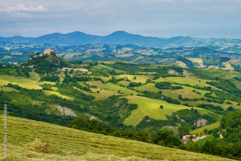 Rural landscape near San Polo and Canossa, Emilia-Romagna