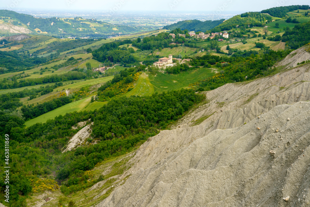 Obraz premium Rural landscape near San Polo and Canossa, Emilia-Romagna