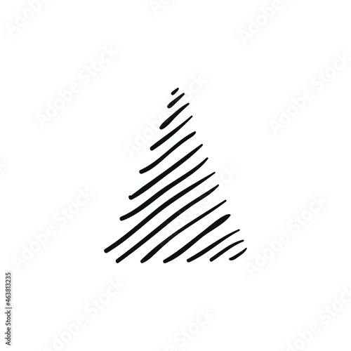 Christmas tree icon vector set. New Year illustration sign collection. Christmas symbol or logo.