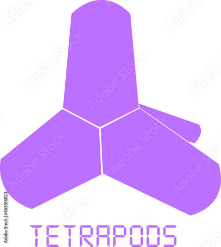 Concrete Tetrapods to block the sea water entering into the sea of marine lines mumbai