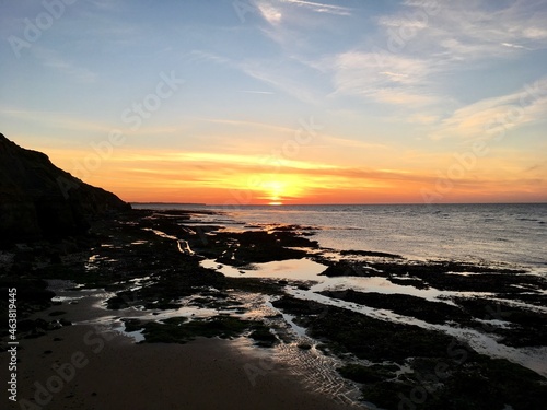 sunset over the sea