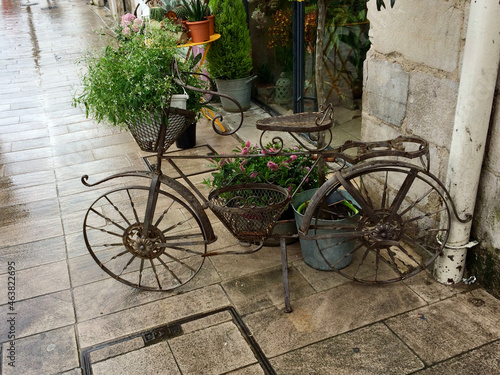 old bicycle in the street