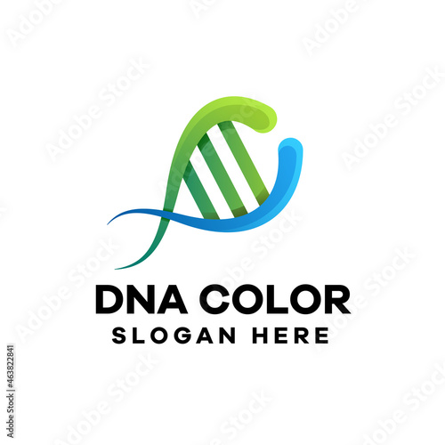 DNA Gradient Colorful Logo Design