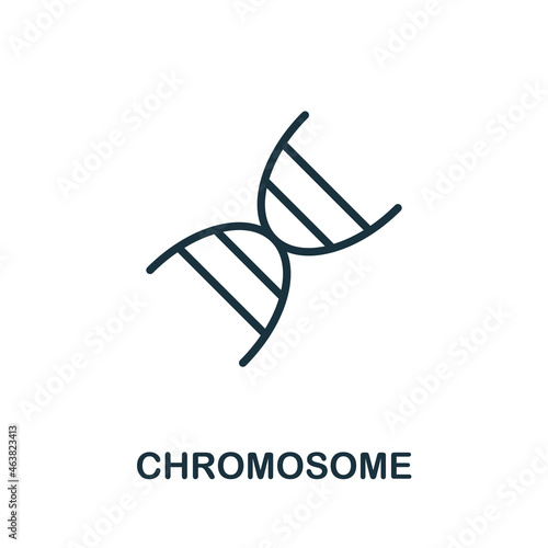 Chromosome icon. Monochrome sign from bioengineering collection. Creative Chromosome icon illustration for web design, infographics and more