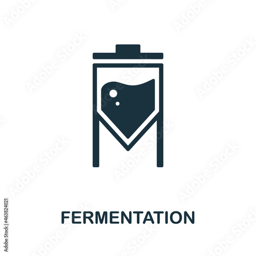 Fermentation icon. Monochrome sign from bioengineering collection. Creative Fermentation icon illustration for web design, infographics and more