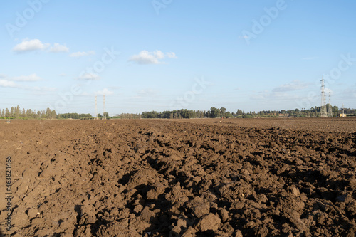A plowed field is ready for sowing