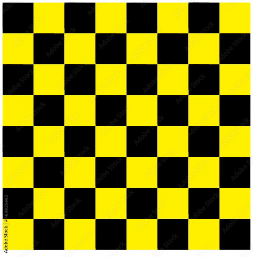 yellow and black chess board plaid pattern background flag