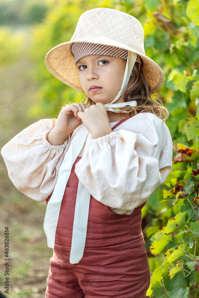 Fashionable little girl. Portrait of a child. High quality photo Fashionable little girl. Portrait of a child. High quality photo