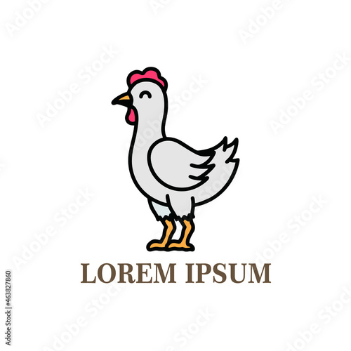 Chicken vector illustration. Badges and design elements for chicken making. Vector illustration - Vector