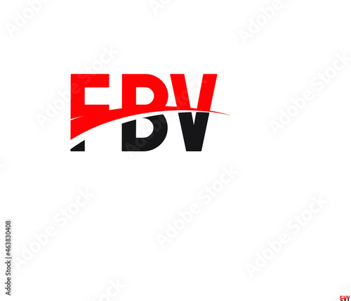 FBV Letter Initial Logo Design Vector Illustration