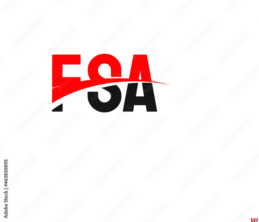 FSA Letter Initial Logo Design Vector Illustration FSA Letter Initial Logo Design Vector Illustration