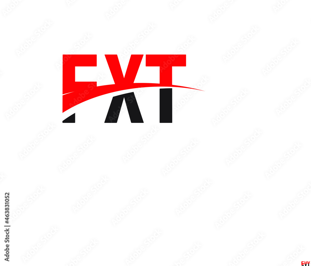 FXT Letter Initial Logo Design Vector Illustration