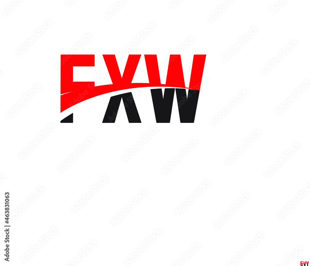 Obraz premium FXW Letter Initial Logo Design Vector Illustration