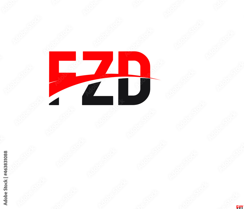 FZD Letter Initial Logo Design Vector Illustration FZD Letter Initial Logo Design Vector Illustration