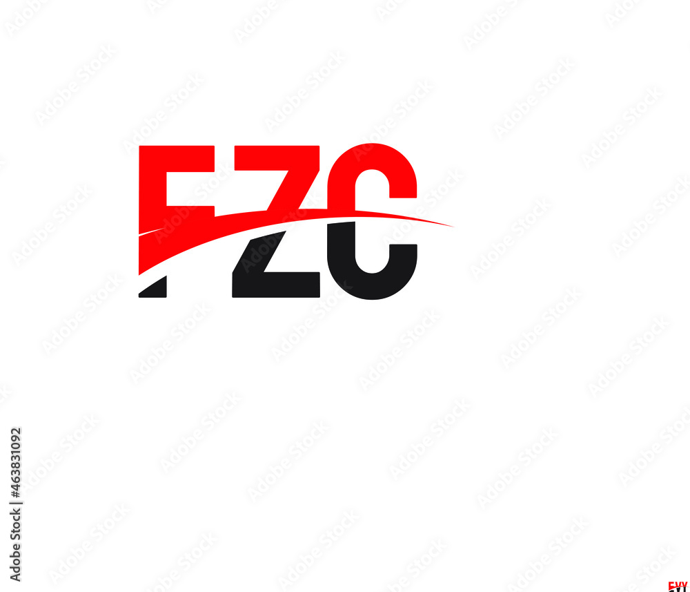 FZC Letter Initial Logo Design Vector Illustration FZC Letter Initial Logo Design Vector Illustration