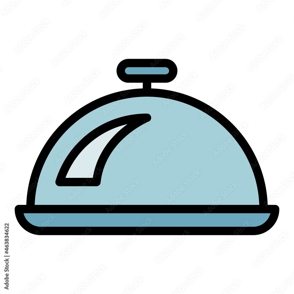 Cooking tray pot icon. Outline cooking tray pot vector icon color flat isolated Cooking tray pot icon. Outline cooking tray pot vector icon color flat isolated