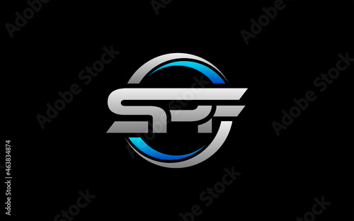 SPF Letter Initial Logo Design Template Vector Illustration