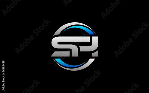 SPI Letter Initial Logo Design Template Vector Illustration