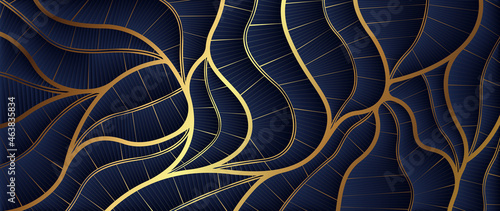 Luxury Gold leaf and natural background