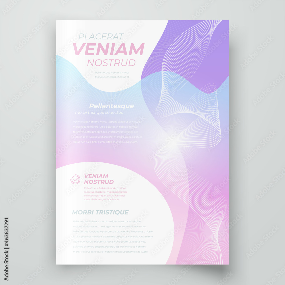 Flyer fluid theme cover design template liquid and lines light color violet Flyer fluid theme cover design template liquid and lines light color violet